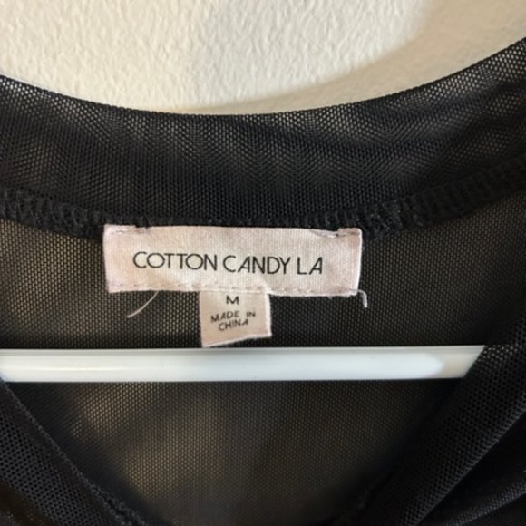Cotton Candy LA - Mesh Peplum shirt - Size Medium - Picture 2 of 2